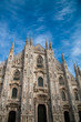 Low angle view to Duomo of Milan Low angle view to Duomo of Milan
