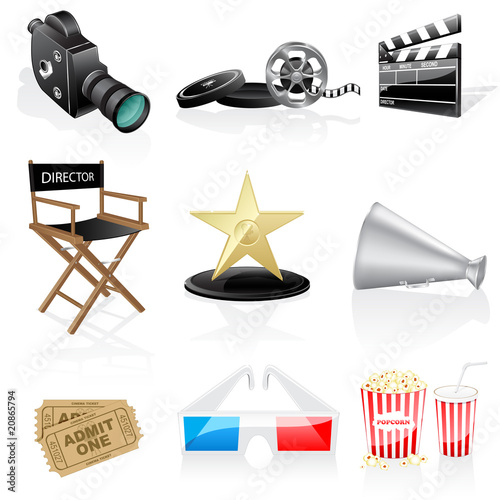Vector: Cinema icons Cinema icons