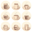coffee, tea and water set