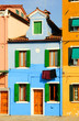 colorful houses Burano. Italy