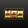 Cherries. Winning in slot machine. Vector.