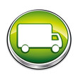 Green delivery truck icon. Green delivery truck icon.