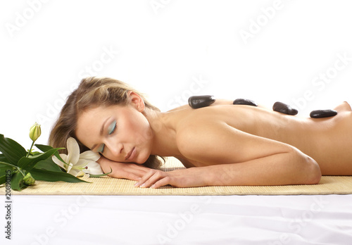 Photo: Attractive woman getting spa treatment Attractive woman getting spa treatment