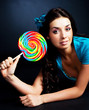 girl with a lollipop