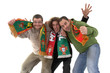 Portugal Soccer fans, isolated on white background Portugal Soccer fans, isolated on white background