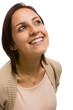 Woman laughing on isolated background