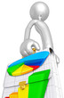 Holding Business Report Briefcase