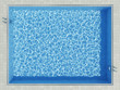 Blue water surface caustic pattern in outdoor pool