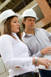 Engineers at a building site