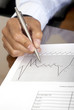 business man analyzing data
