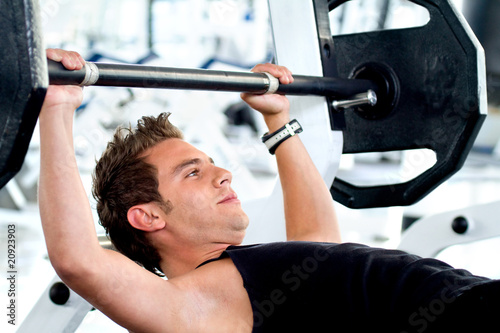 Photo: Strong man at the gym Strong man at the gym