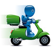 Robot coursier à scooter