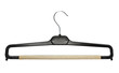 black coat hanger isolated on white