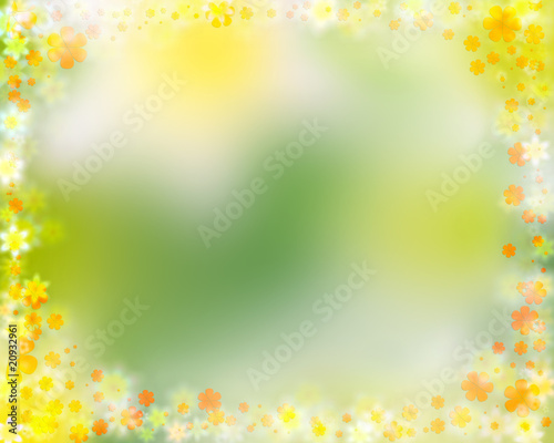 Illustration: colorful spring floral border colorful spring floral border