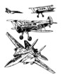 warplanes of different eras