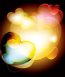 Vector Heart Shape Black Background Vector Heart Shape Black Background