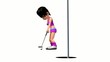 Golf Girl 3D animation