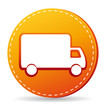Orange delivery truck icon. Orange delivery truck icon.