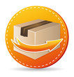 Orange delivery service icon Orange delivery service icon