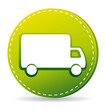 Green delivery truck icon. Green delivery truck icon.