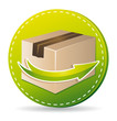 Green delivery service icon Green delivery service icon