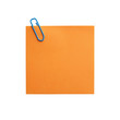 mémo orange trombone bleu