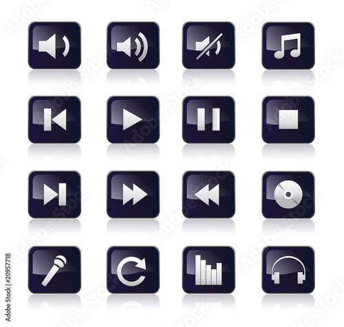 Vector: Music icons set Music icons set