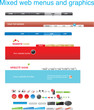 Mixed web menus and graphics