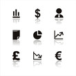 set of 9 black finance signs set of 9 black finance signs