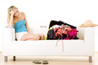 Woman on couch