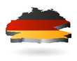 germany 3d vector map with flag germany 3d vector map with flag