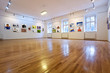Art gallery with different pictures