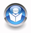 ''E-learning'' glossy icon