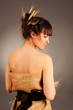young woman worth a back