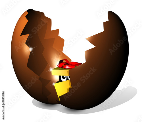 Illustration: Uovo con Sorpresa-Easter Egg Surprise-Oeuf Surprise-3d Uovo con Sorpresa-Easter Egg Surprise-Oeuf Surprise-3d