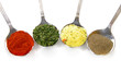 Spices on spoons
