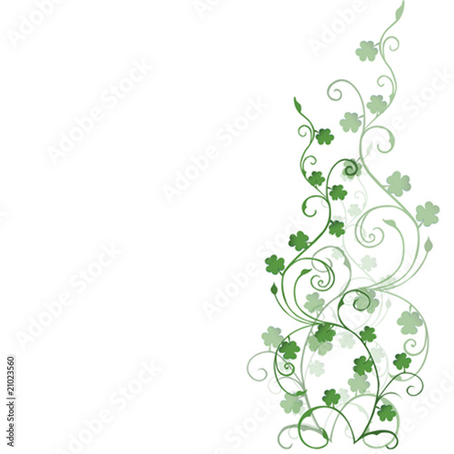 Illustration: Clover foliage, background Clover foliage, background
