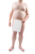 Foto: naked overweight man with copy space naked overweight man with copy space