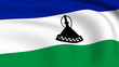 Flying Flag of LESOTHO | LOOPED |