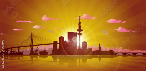 Vektor: Europa Deutschland Hamburg Europa Deutschland Hamburg
