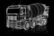 Concrete mixer - perspective 3d construction