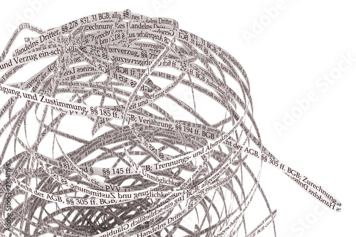Illustration: Gesetzes-Wirrwarr Gesetzes-Wirrwarr