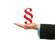 Business Hand mit Paragraf