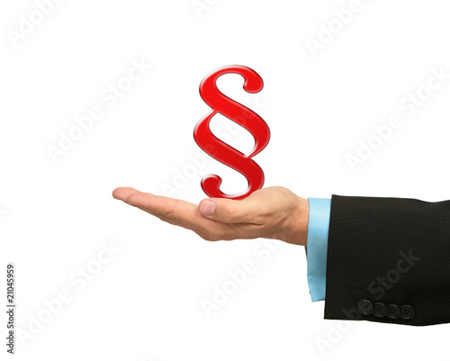 Foto: Business Hand mit Paragraf Business Hand mit Paragraf