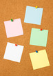 Blank notes on cork board