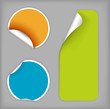 Set of fresh labels (vivid colors) on gray background Set of fresh labels (vivid colors) on gray background