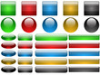 Set of glass buttons
