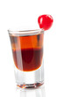 Cocktail collection: Two layered shot with maraschino Cocktail collection: Two layered shot with maraschino