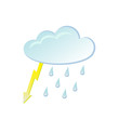 cloud with flash and rain