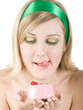 girl with cake